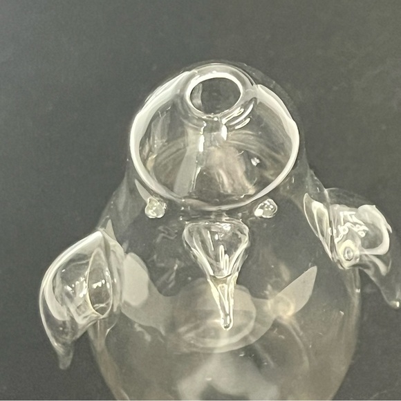 clear penguin oil lamp as is no center glass or wick propragataion vase - Picture 5 of 7